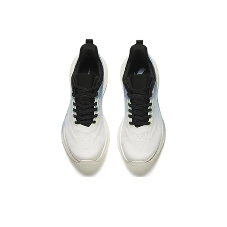 Anta Cushioning, Wear Resistant Low Top Running Shoes Men's Black White Blue-2