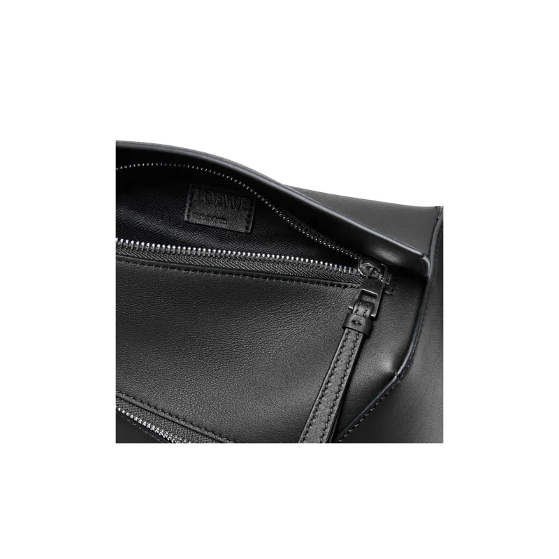 LOEWE Puzzle Cow Leather Fanny Pack Small Size Women's Black-4