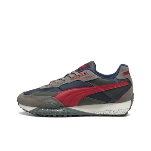 PUMA Blacktop Rider Low Blue Gray Red