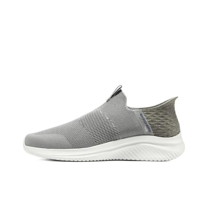 Skechers Hands Free Slip Ins Cushioning Wear Resistant Low Top Casual Shoes Men's Gray-0
