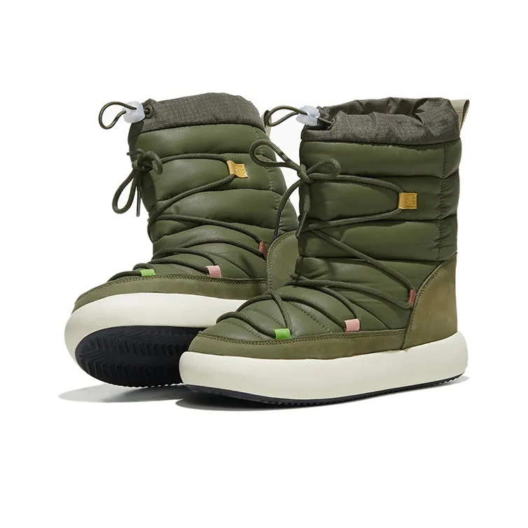 Norman Walsh Anti Slip Wear Resistant High Top Snow Boots Unisex Olive Green-2