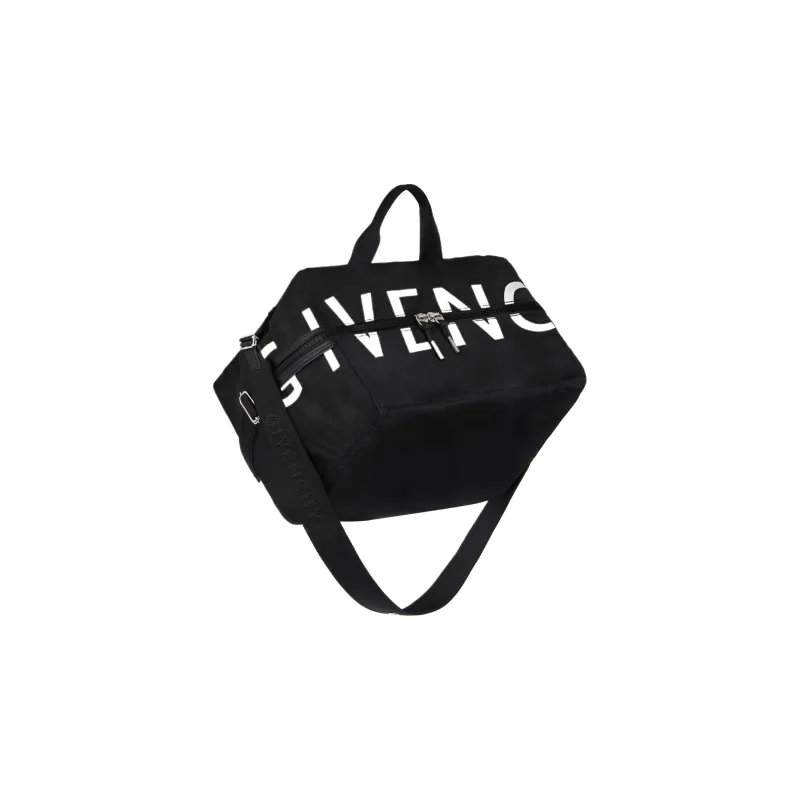 GIVENCHY Pandora Polyamide Handbag Shoulder Bag Crossbody Bag Medium Size Men's Black & White-3