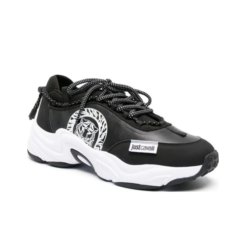 Just Cavalli Logo-print Leather Sneakers-2