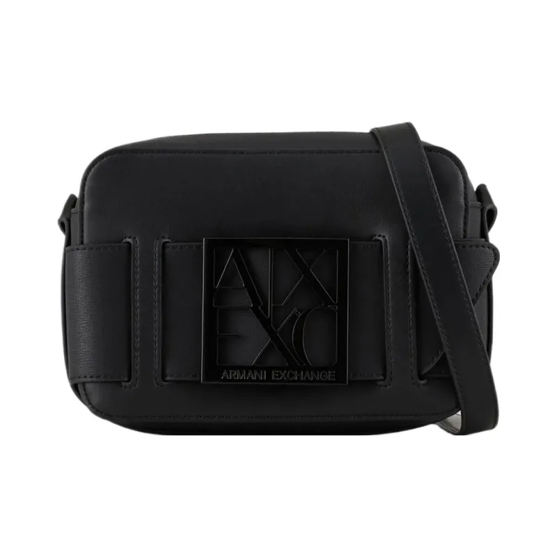ARMANI EXCHANGEAE Polyurethane And Polyester Blend Camera Bags Shoulder Bag Crossbody Bag Women's Black-0