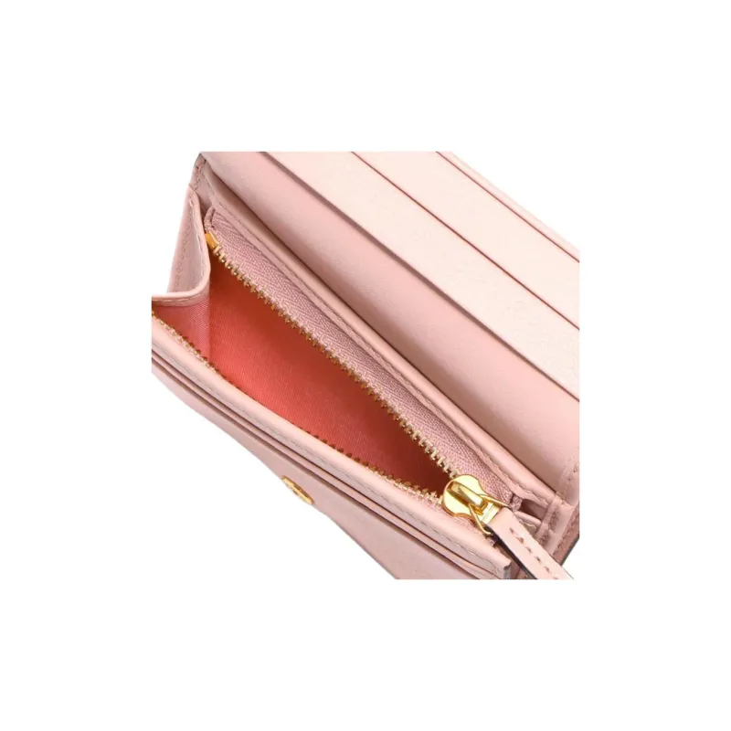GUCCI Coated Canvas With Calfskin Wallet Mini Women's Pink/Multicolor/Beige/Wooden Brown-4