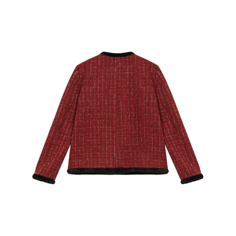 WESTLINK Cropped Coat Women's Red-1