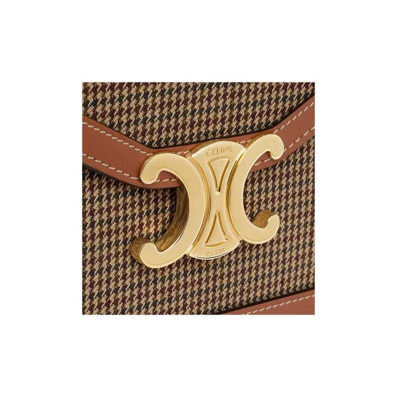 CELINE Fabric With Cow Leather Trim Shoulder Bag, Crossbody Bag, Wallet Mini Women's Multicolor-4