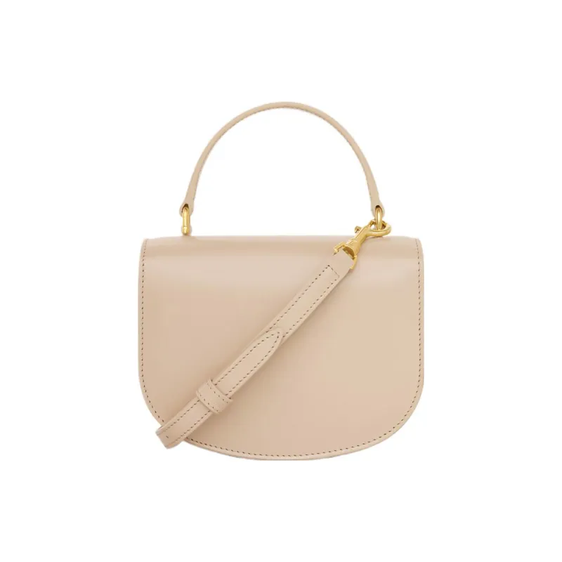 CELINE Triomphe Cow Leather Shoulder Bag Crossbody Bag Handbag Mini Women's Nude-2