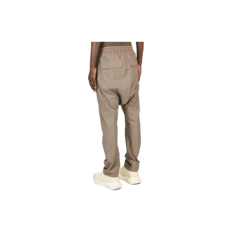 RICK OWENS/RO SS24 Lido Drawstring Long In Dust Casual Pants Men's Khaki-1