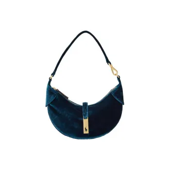 Polo Ralph Lauren Ralph Lauren Polo ID Fabric Crescent Bag Handbag Shoulder Bag Mini Women's Azure Blue