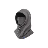 Light Gray Face Mask with Integrated Scarf