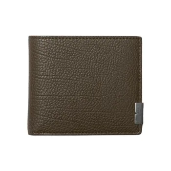 Burberry Grain Leather Wallet Men's Military Style Color