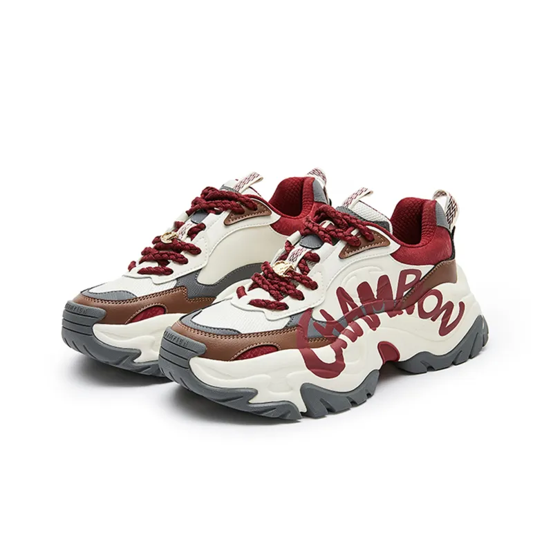 Champion Champ XXL Dragon Champion Collection Chunky Sneakers Women's Milk White New Year Red-2