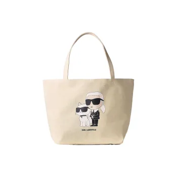 KARL LAGERFELD Cotton One Shoulder Handbag Women's Beige