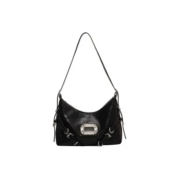 SURELAPTOP PU Biker Bag Shoulder Bag Portable Crossbody Bag Shoulder Bag Women's Black/White/Brown/Silver