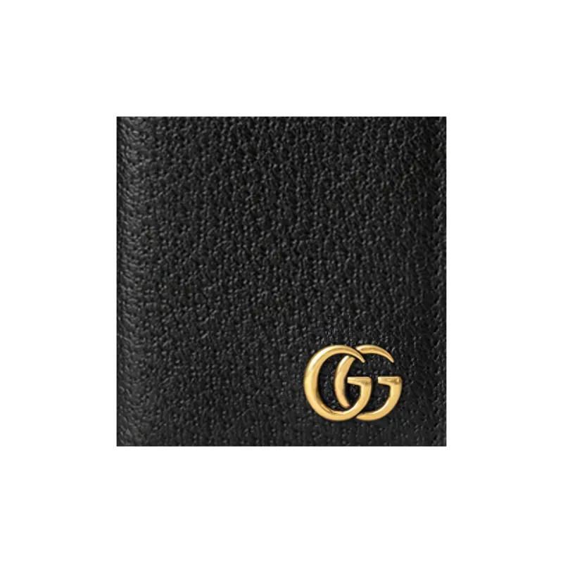 GUCCI Marmont Cow Leather Card Holder Card Holder Men's Black-4