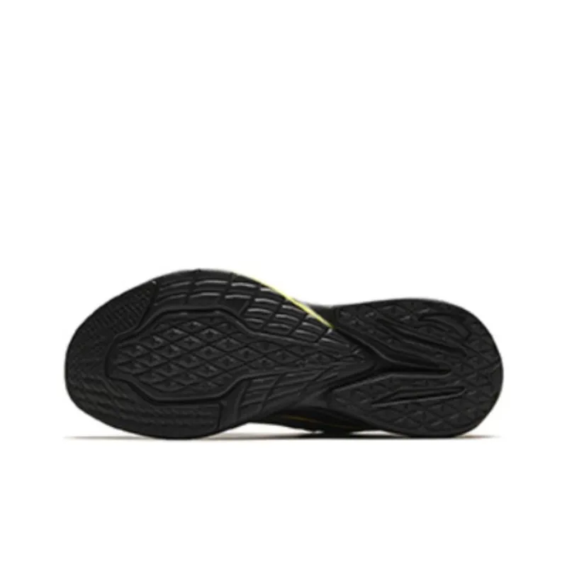 Anta Cushioning Wear-Resistant Low-Top Running Shoes Men's Black Gray Yellow-4