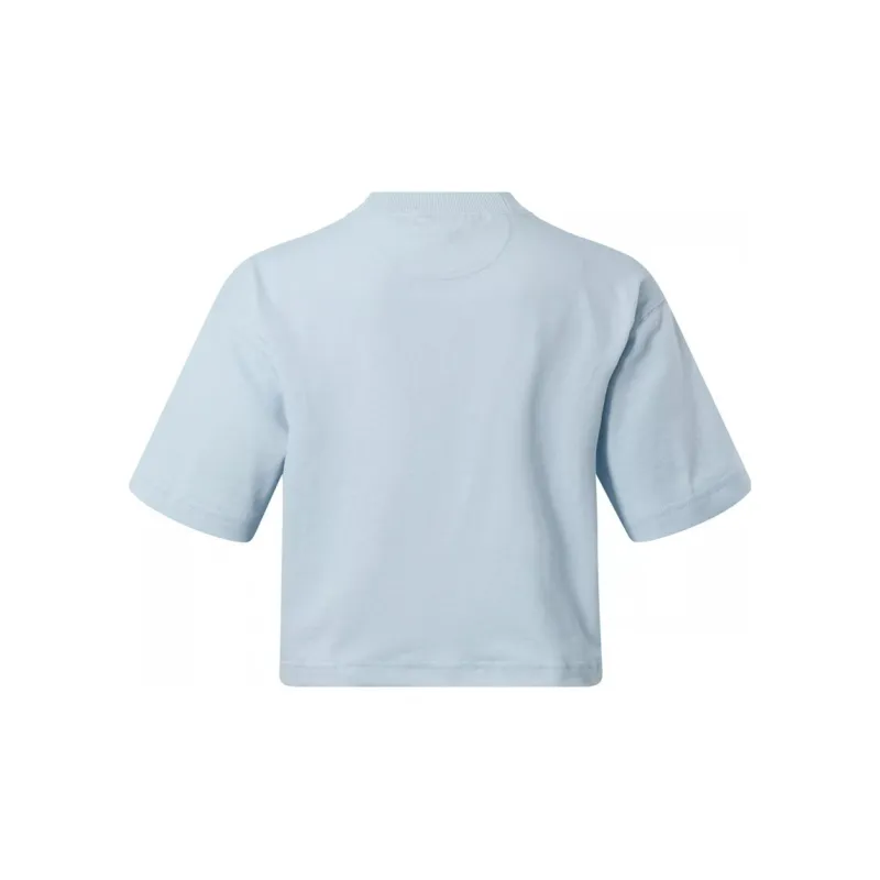 Reebok CL AE BIG LOGO CROP TEE T-Shirt Women's Light Blue-1