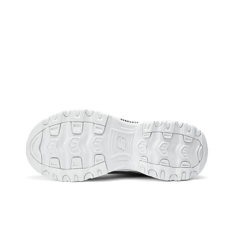 Skechers D'LITES 1.0 Wear resistant And Lightweight Low Top Casual Shoes Men's White Black-4