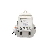 White Smiling Monster Pattern+Cheering Duck Charm
