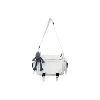 ALNI BITTON Canvas Canvas Bag Crossbody Bag Men's White/Black