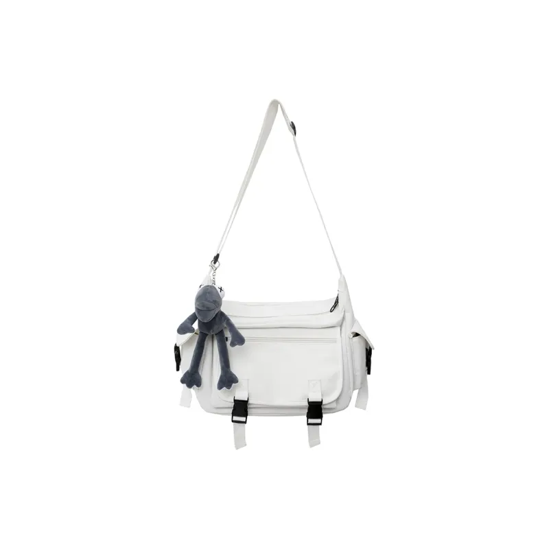 ALNI BITTON Canvas Canvas Bag Crossbody Bag Men's White/Black-0