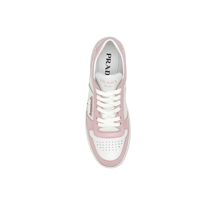 PRADA Prada Downtown Low Top Skateboard Shoes Women's Pink White-5