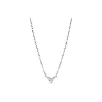 Pandora 925 Sterling Silver Synthetic Cubic Zirconia Necklaces Women's Silver