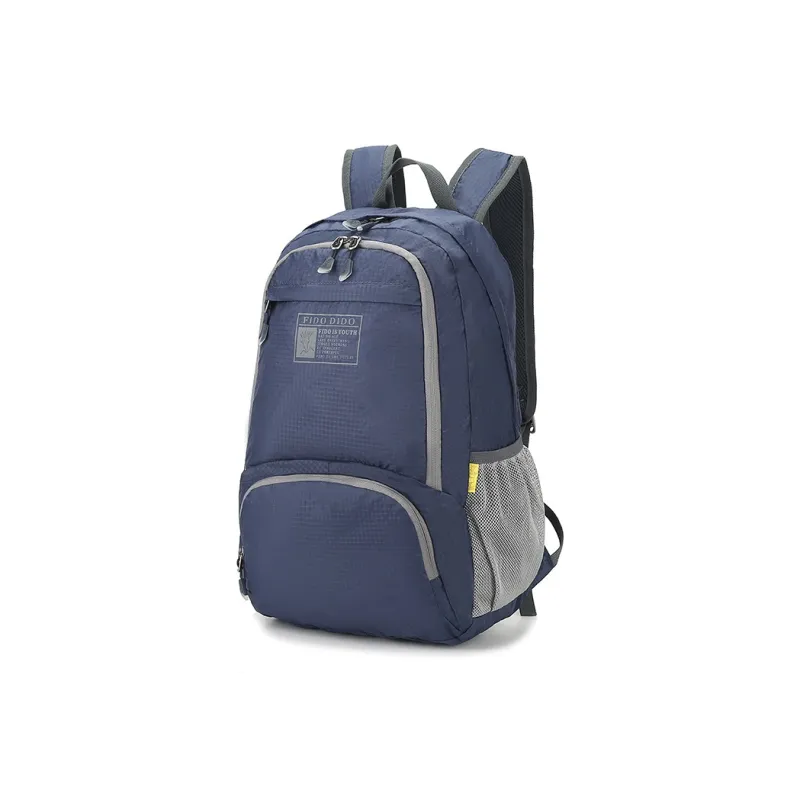 FIDO DIDO Fabric Folding Travel Bag Backpack Unisex Blue-1