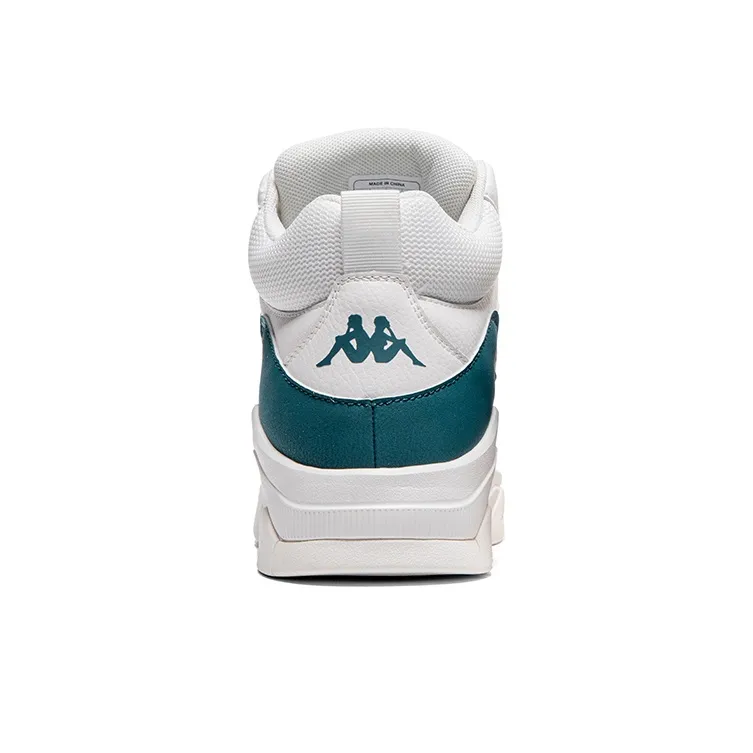 Kappa High Top Skateboard Shoes Women's White Blue-4