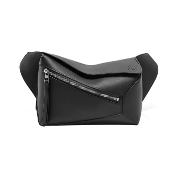 LOEWE Puzzle Cow Leather Fanny Pack Small Size Women's Black