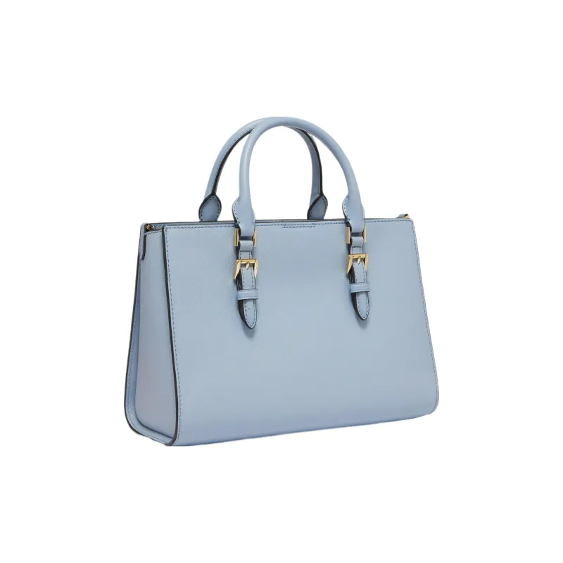 MICHAEL KORS Charlotte Artificial Leather Shoulder Bag, Crossbody Bag, Handbag Medium Size Women's Light Blue-2