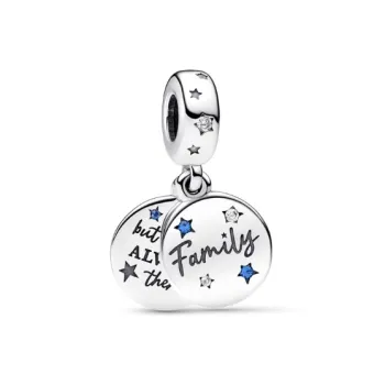 Pandora 925 Sterling Silver Glass Synthetic Cubic Zirconia Pendants Women's Silver