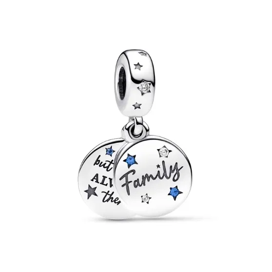 Pandora 925 Sterling Silver Glass Synthetic Cubic Zirconia Pendants Women's Silver-0