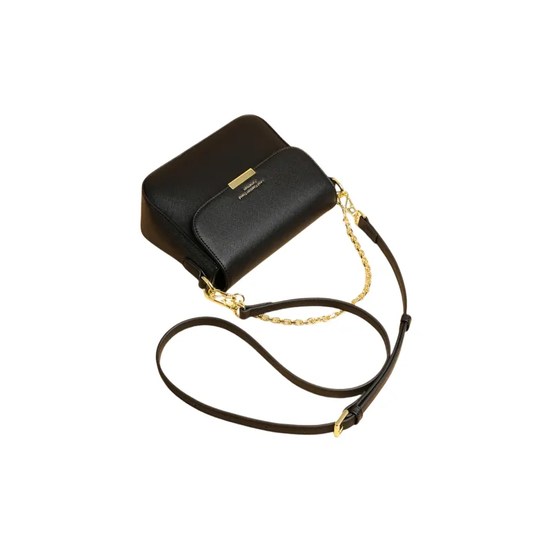 Versman Pu Small Square Bag, Shoulder Bag, Crossbody Bag, Handbag Tubas Women's Classic Black-3