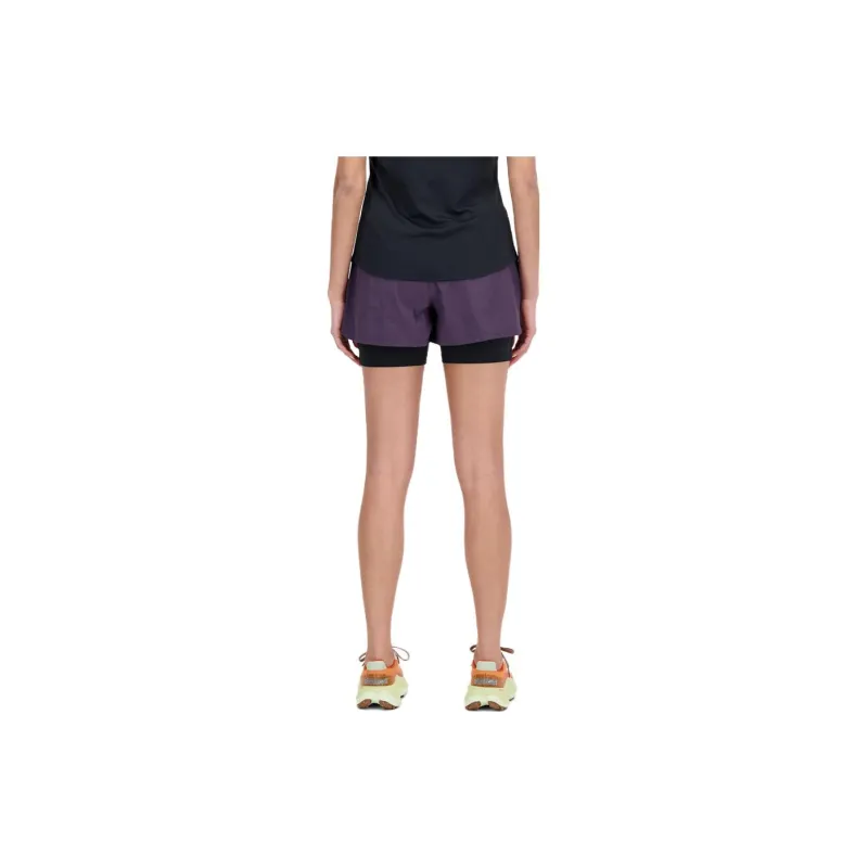 New Balance Impact Run AT 2 In 1 Short Sports Shorts Women's Purple-1