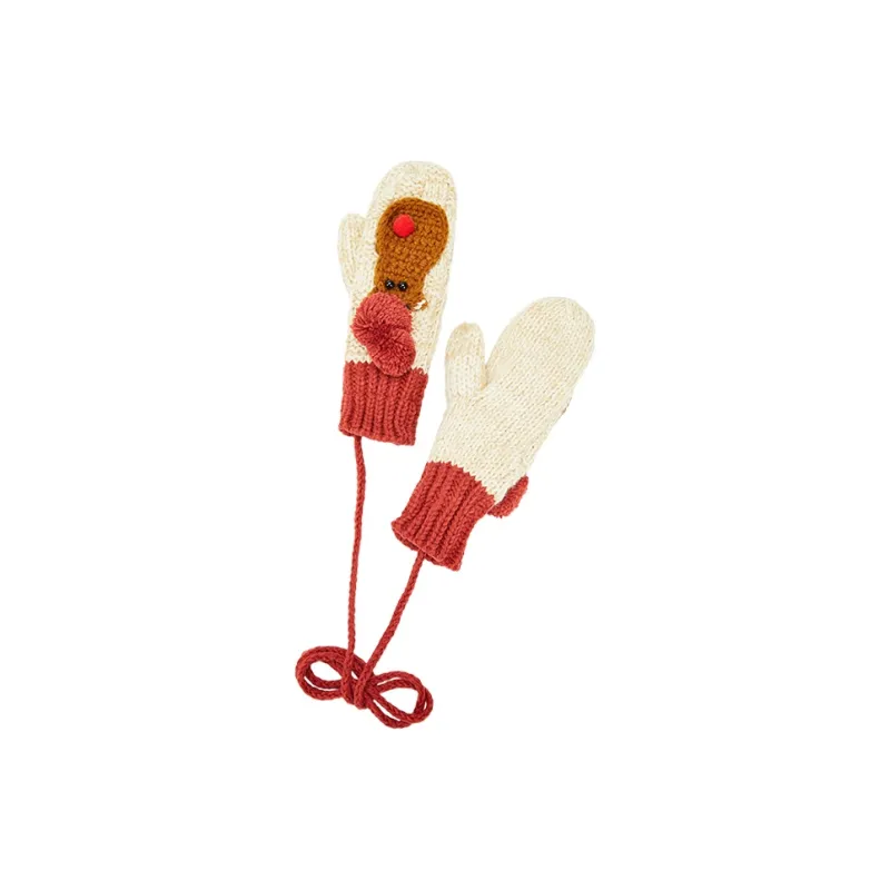 MUYKUY Cotton Knit Gloves Women's-1