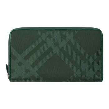 Burberry Polyamide And Polyester Blend Wallet Large Size Men's Vine Green