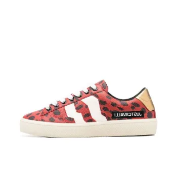 Just Cavalli Low-Top Skateboard Shoes Women's White Black Red