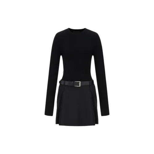 MO&CO Long-Sleeved Dresses Women's Black