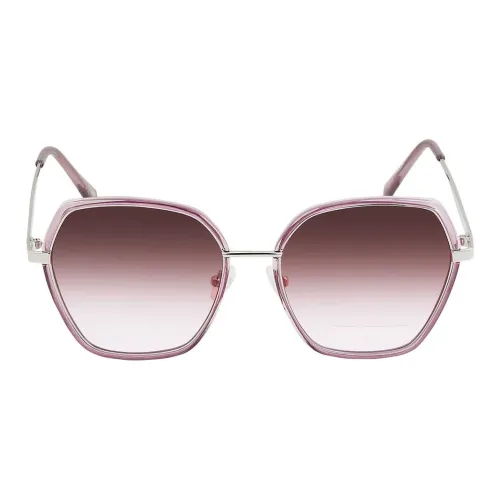 Skechers Metal Irregular Shape Sunglasses Women's Pink