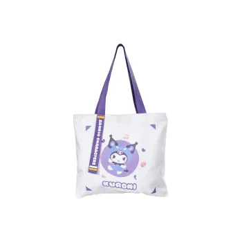 Sanrio Canvas Tote Bag Shopping Bag Travel Bag Handbag Women's White Purple