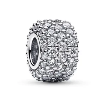 Pandora 925 Sterling Silver Synthetic Cubic Zirconia Glass Pendants Women's Silver