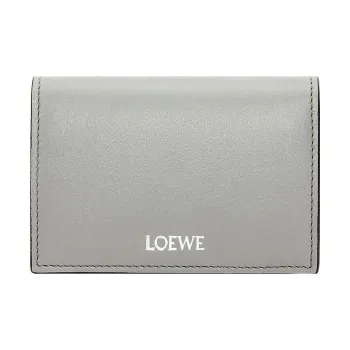LOEWE Cow Leather Card Holder Men's Pearl Gray & Dark Gray
