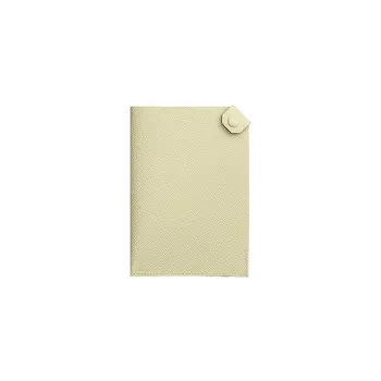 HERMES Tarmac Epsom Leather Passport Holder Women's Milton Yellow