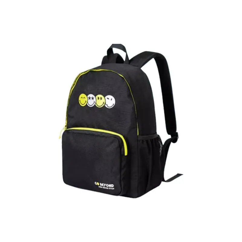 Anta SmileyWorld️® Collaboration Life Collection Oxford Backpack Unisex Black-2
