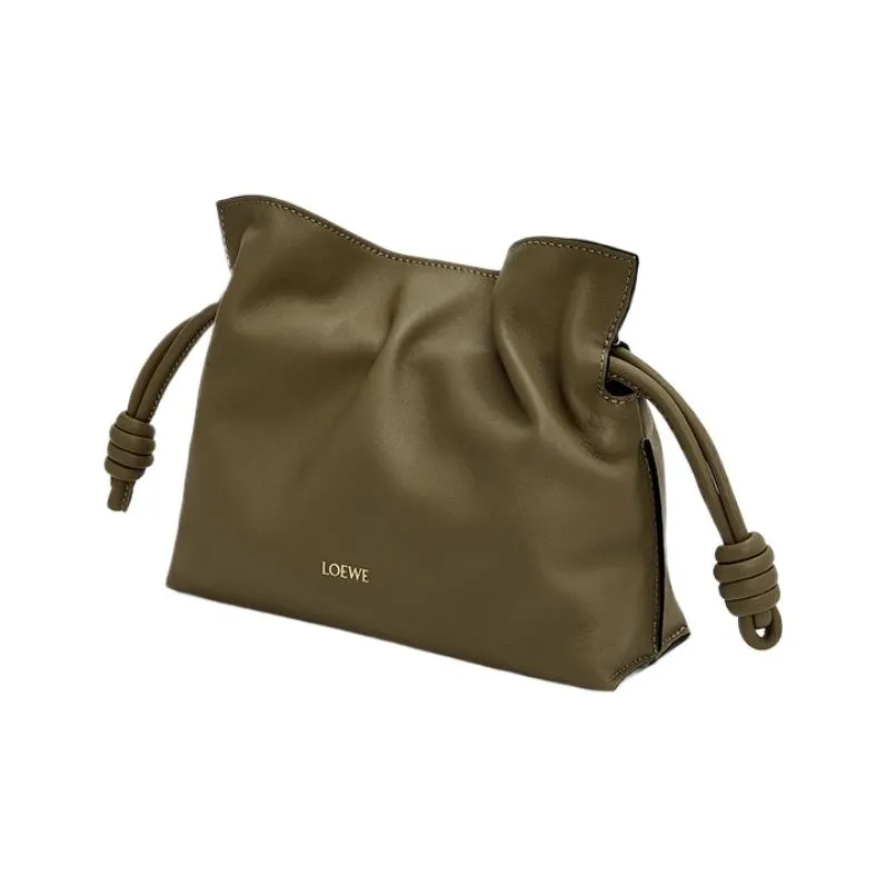 LOEWE Flamenco Nappa Cowhide Shoulder Bag, Crossbody Bag, Handbag Mini Women's Dark Khaki Green-2