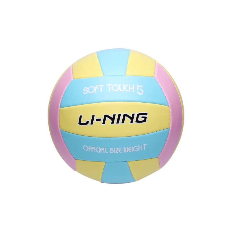 LiNing PVC Size 5 Volleyball Unisex Pink Blue Yellow-10