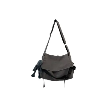 ALNI BITTON Canvas Messenger Bag Canvas Bag Crossbody Bag Regular Men's Black/Gray