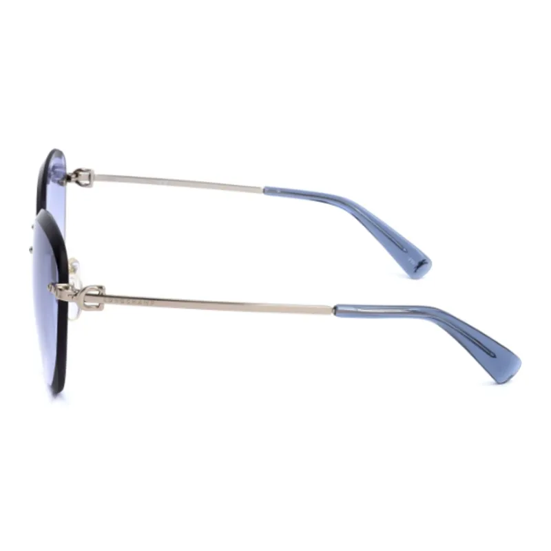 LONGCHAMP Round Sunglasses Women's Silver-2